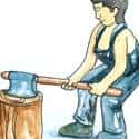 斩柴 chopping wood