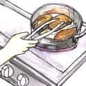 炒食物 frying food