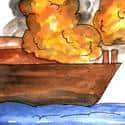 船失火 boat on fire