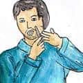 刮脸 shaving beard