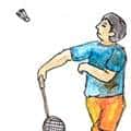 打羽毛球 打羽毛球 play badminton