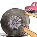 修轮胎 修轮胎 reparing tires