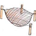 晒渔网 晒渔网 drying fishing net