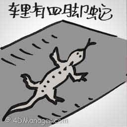 车里有四脚蛇 lizard in the car