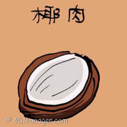 椰肉 coconut copra