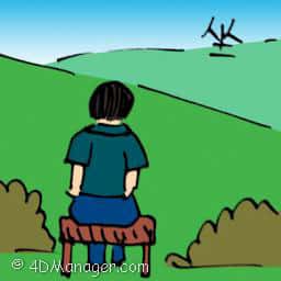 坐 sitting down