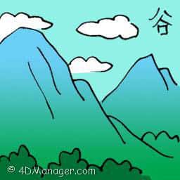 谷 valley