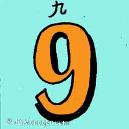 九 九 number nine