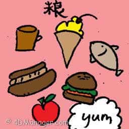 粮 food stuffs