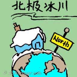 北极冰川 north pole