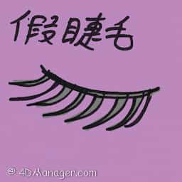 假睫毛 false eyelashes